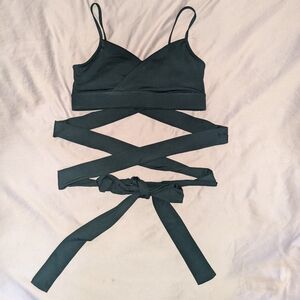 Fabletics Wrap Bow Sports Bra